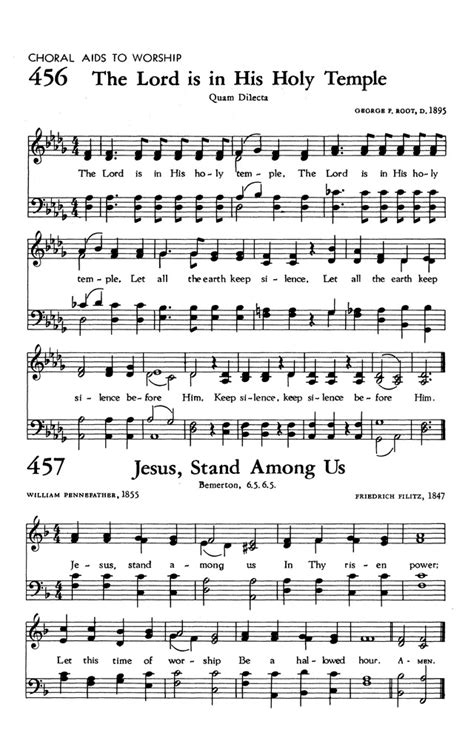 The Hymnal of The Evangelical United Brethren Church 456. The Lord is in His holy temple ...