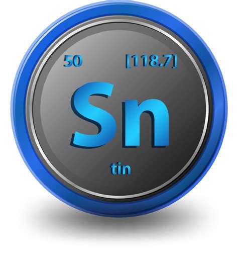 Tin chemical element. Chemical symbol with atomic number and atomic mass. 2046908 Vector Art at ...