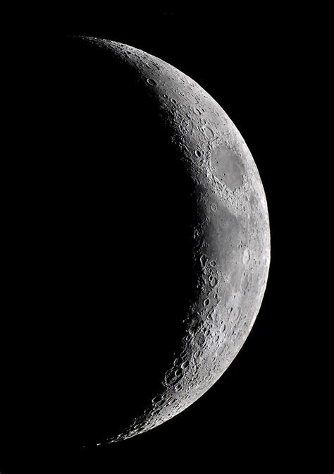 Waxing Crescent Moon Photograph by John Sanford | Pixels