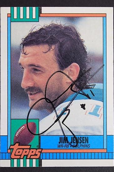 Jim Jensen Miami Dolphins BU Autograph 1990 Topps #333 Signed Card 16J ...