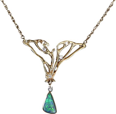 Download Picture Transparent Boulder Opal Diamond Necklace Vintage - Full Size PNG Image - PNGkit