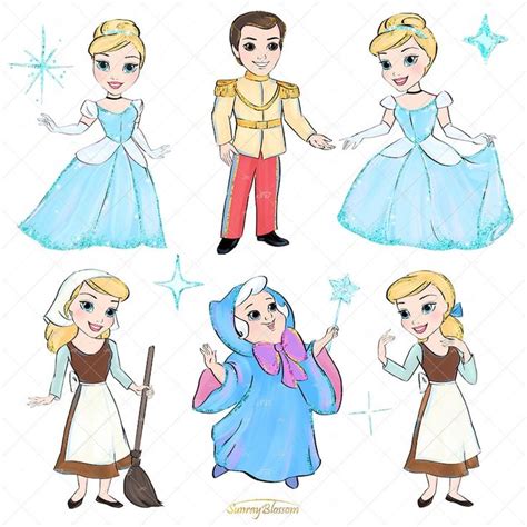 Cinderella Clipart, Princess Clip Art, Fairytale Clipart, Cinderella ...