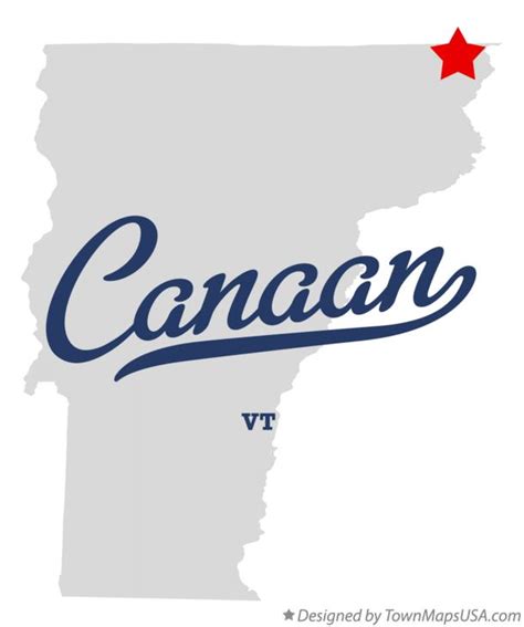 Map of Canaan, VT, Vermont