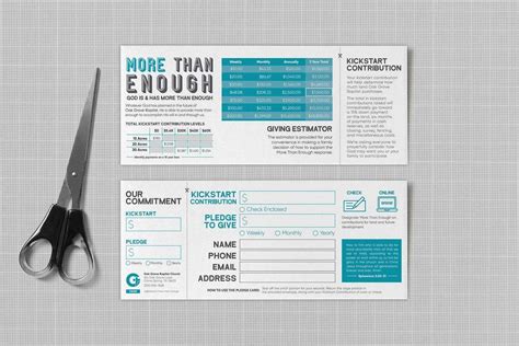 Pledge Cards & Commitment Cards | Church Campaign Design in Fundraising Pledge Card Template ...