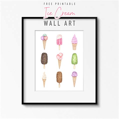 Free Printable Ice Cream Wall Art - The Cottage Market