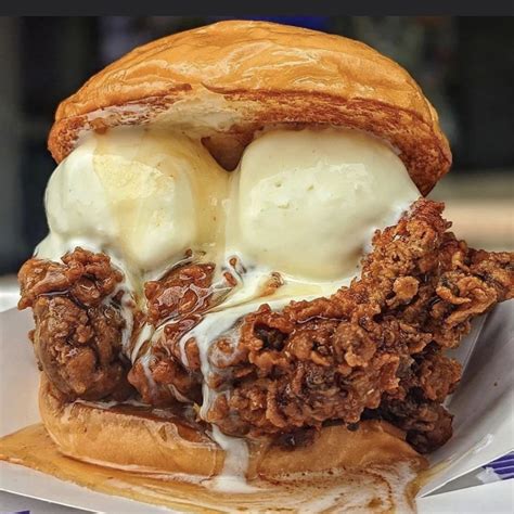 Fried chicken ice cream sandwich : r/StupidFood