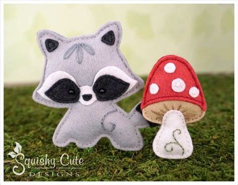 Baby Raccoon Sewing Pattern | Felt Animal Plushie Patterns | Animal sewing patterns, Sewing ...