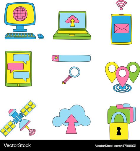 Information-technology-icons Royalty Free Vector Image