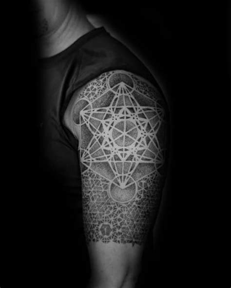 60 Metatron’s Cube Tattoo Designs For Men - Geometric Ink Ideas