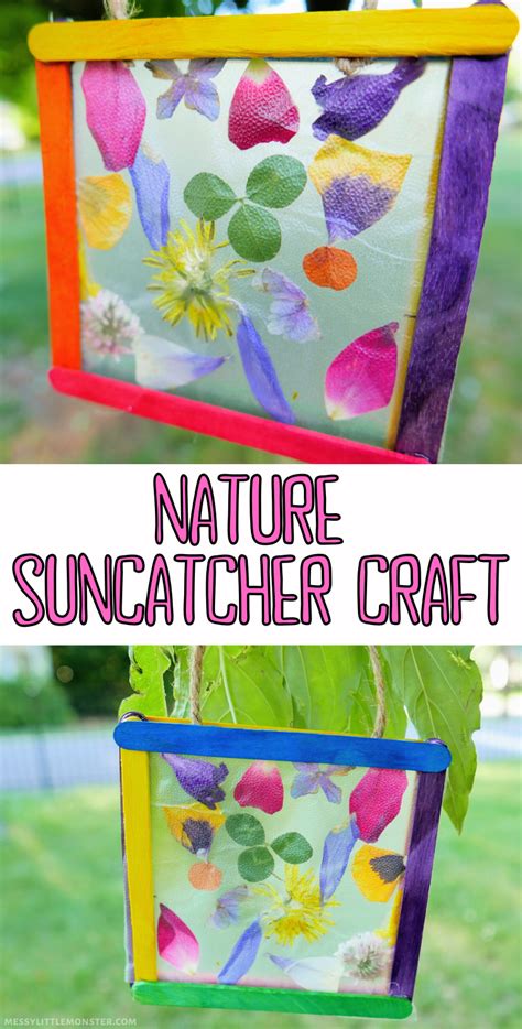 Kids will love this enchanting Nature Suncatcher Craft! Invite your little ones to explore ...