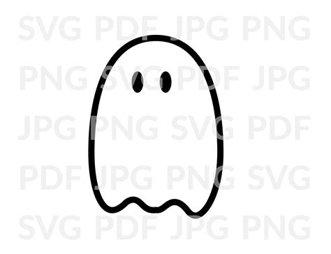 Cute Ghost SVG Cute Ghost Image Transparent Background - Etsy