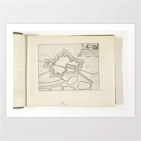 Floor plan of Sas-van-Gent, 1726, anonymous, 1726 Art Print by ...