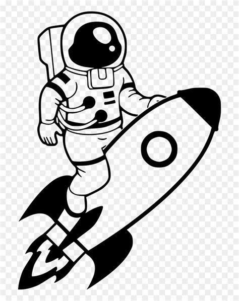 Find hd Png File - Astronaut Clipart Png Black And White, Transparent ...