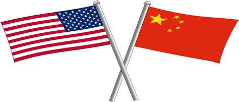 United States And Chinese Flags - Us And China Flag Clipart - Full Size Clipart (#4966422 ...