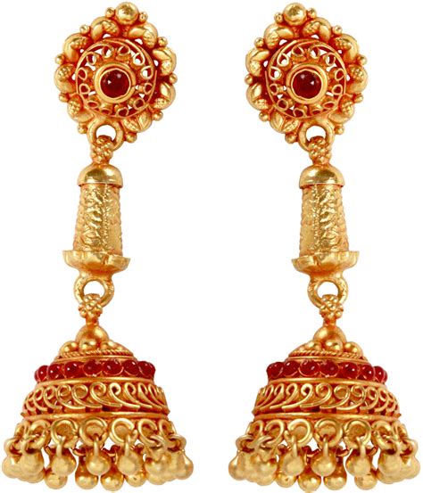 Jhumka Earrings (South Indian Temple Jewelry)