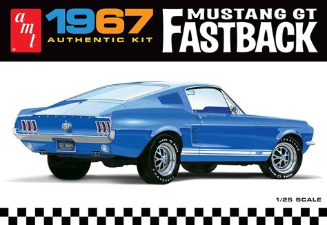 Amazon.com: Round 2 AMT 1967 Ford Mustang GT Fastback 1:25 Scale Model ...