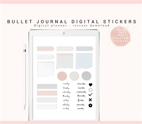 Bullet Journal Printable Stickers Printable Word Searches, 60% OFF