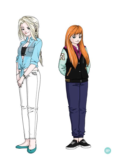 Elsa Anna modern style by RazPerm on DeviantArt