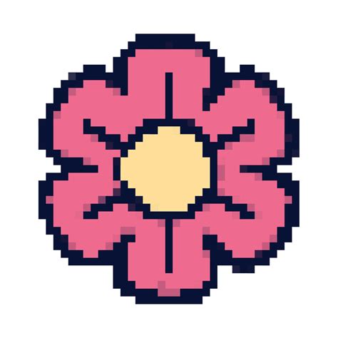 flower pixel art 10964160 Vector Art at Vecteezy