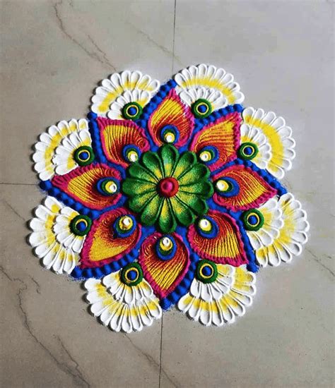 Round Rangoli Design Images (Kolam Ideas)