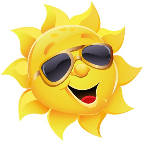 Sun with Sunglasses PNG Clipart Image | Sun with sunglasses, Clip art ...