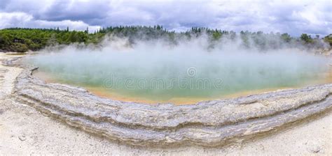 Champagne Pool in Waiotapu Thermal Wonderland Stock Photo - Image of ...