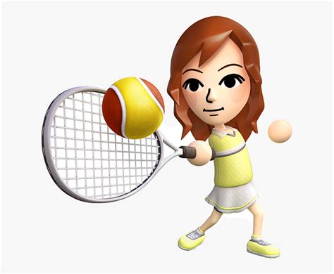 Mii Playing Tennis - Wii Sports Club Tennis, HD Png Download , Transparent Png Image - PNGitem