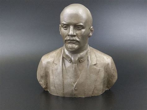 Vladimir Lenin Cast Aluminium Sculpture Bust made by Aleksander Murzin 1983 by ...