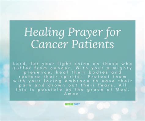 26 Powerful Healing Prayers for Cancer Patients - NurseBuff