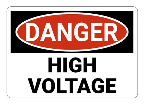 Printable High Voltage Danger Sign