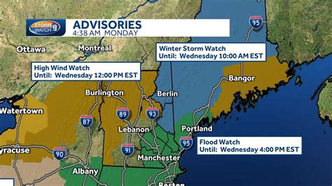 NH forecast: Sunshine for today with another system moving in Tuesday