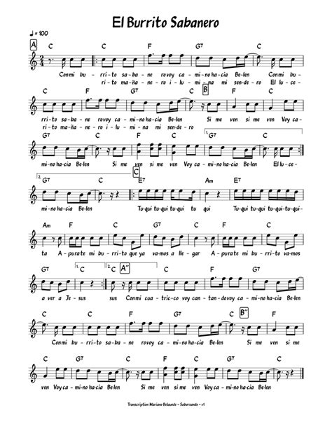 El Burrito Sabanero Sheet music for Piano (Solo) Easy | Musescore.com