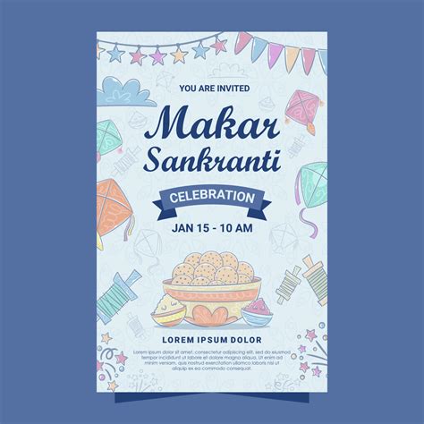 Makar Sankranti Poster Template 16991971 Vector Art at Vecteezy