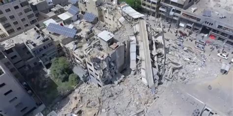 Drone captures scale of Gaza City destruction | indy100