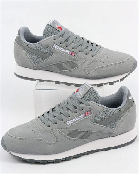 Reebok Classic Leather NM Trainers Flint Grey/White,shoes,mens