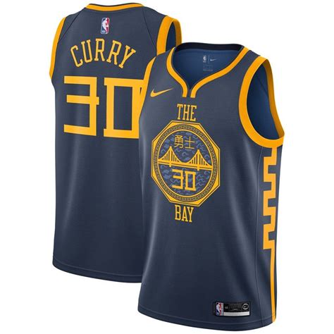 Men's Golden State Warriors Stephen Curry Nike Navy City Edition Swingman Jersey | Golden state ...