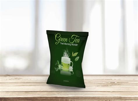 Green tea package design on Behance