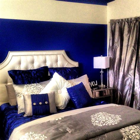 Royal Blue And Black Bedroom Ideas | Blue bedroom decor, Blue room decor, Blue living room decor