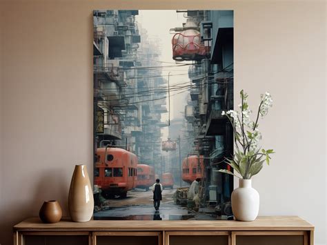 Cyberpunk Digital Wall Art Dystopian Cityscape, Sci-fi Printable Poster ...