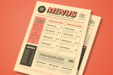 Retro Menus - Design Template Place