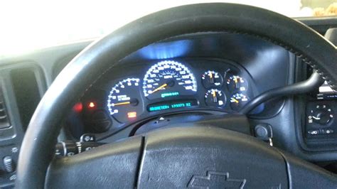 2005 Chevrolet Silverado white blue led dashboard - YouTube