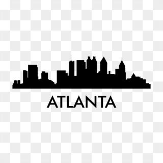 Atlanta City Skyline - Atlanta Skyline Black And White, HD Png Download ...