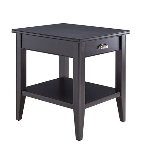 Laurent End Table with Drawer Black | Furniture | Today's Design House