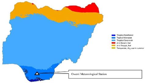 Koppen-Geiger climate classification map for Nigeria. Source: Beck, H.... | Download Scientific ...