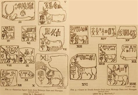 The ancient seals were found at Harappa (above Moolan), and Mohenjo ...