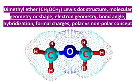 CH3OCH3 Lewis structure, Molecular geometry, Hybridization, Bond angle