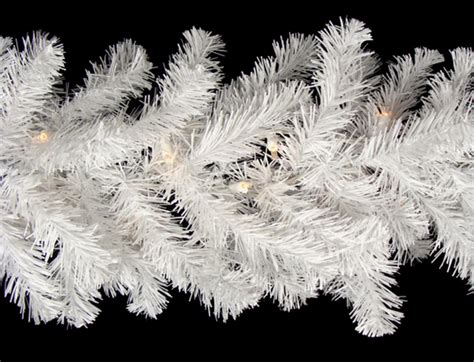 9' x 12" Pre-Lit Snow White Artificial Christmas Garland - Clear Lights - Walmart.com