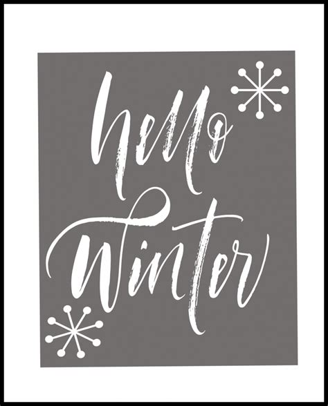 9 Free Winter Printables That Make Easy Cozy Season Wall Art - Hairs Out of Place