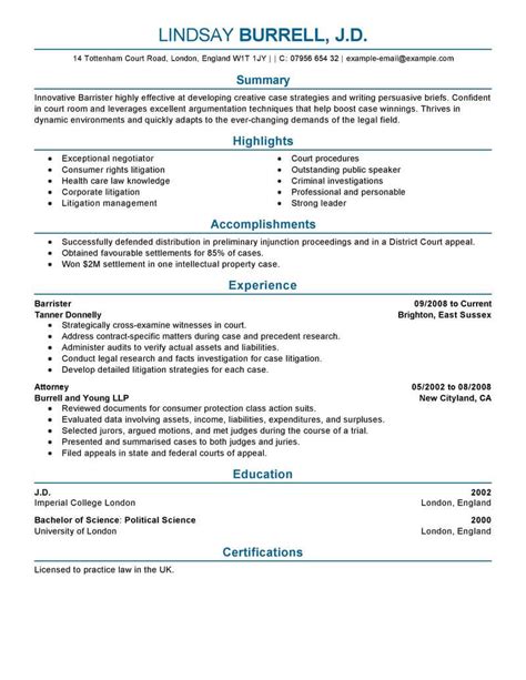 13 Amazing Law Resume Examples | LiveCareer