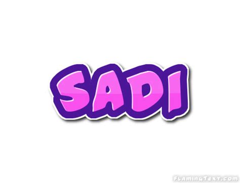 Sadi Logo | Free Name Design Tool from Flaming Text